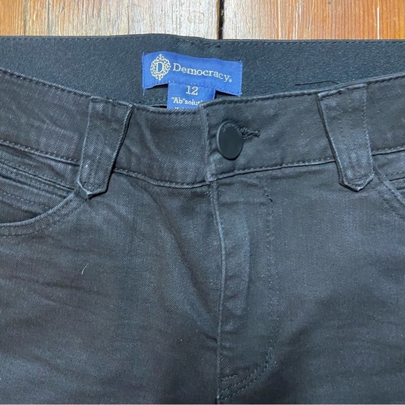 DEMOCRACY Jeri Ab Solution Skinny Jean Size 12 Black Stretch Casual Denim - Picture 6 of 13